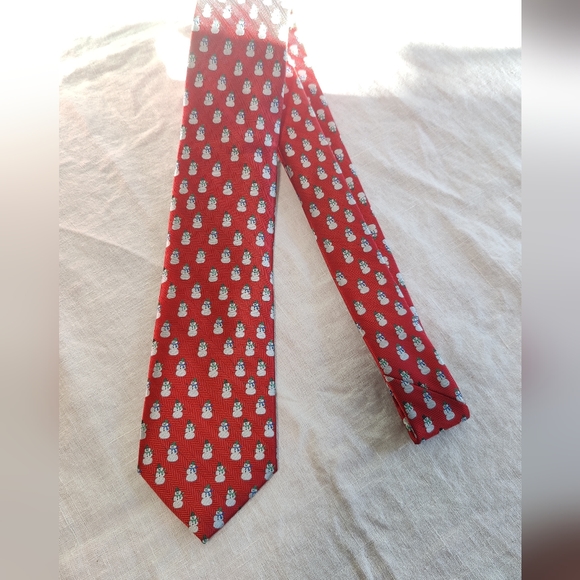 holiday Traditions Other - Holiday Traditions snowman red tie 100% polyester microfiber